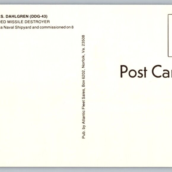 Postcard  Unposted  Warships [Destroyers] Lot of 8 Historic Collection #1166 - Picture 6 of 16